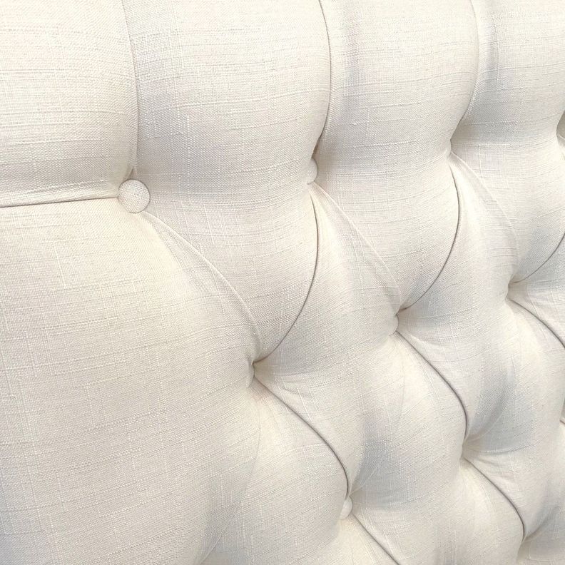 Respaldo de Cama Capitoné Premium Lino Crema Super King-2