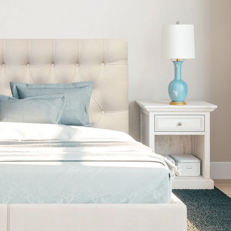Respaldo de Cama Capitoné Premium Lino Crema 2 Plazas-0