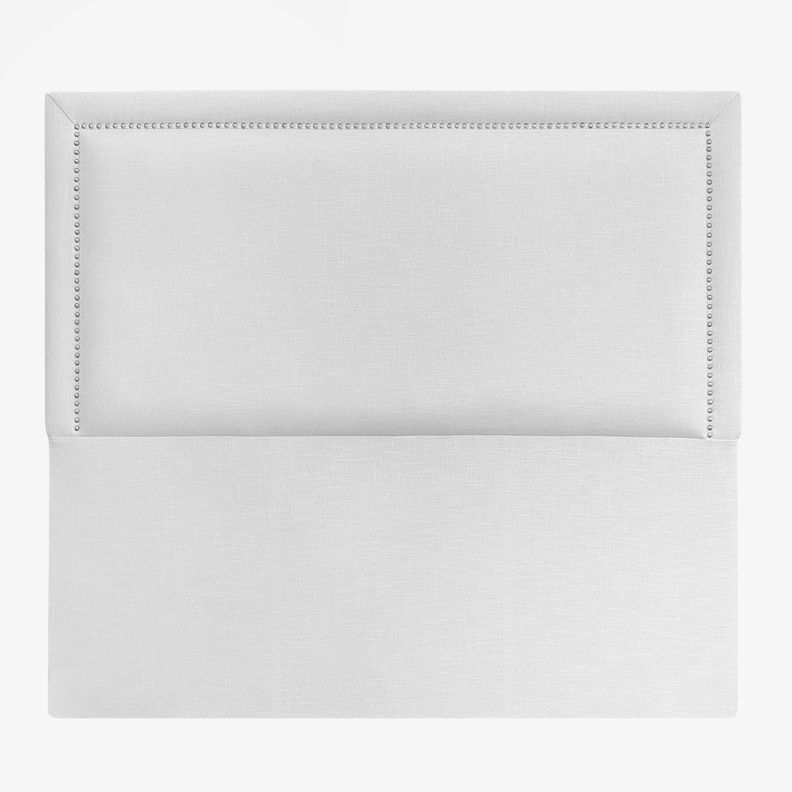 Respaldo de Cama Flat Frame Tachas Lino Crema King-1