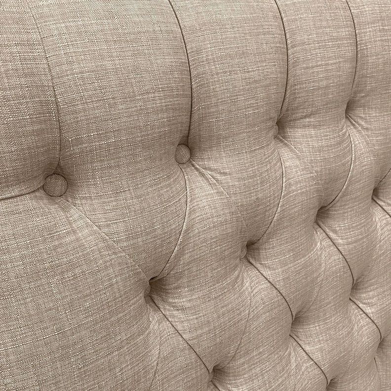 Respaldo de Cama Capitoné Premium Lino Beige Super King -2
