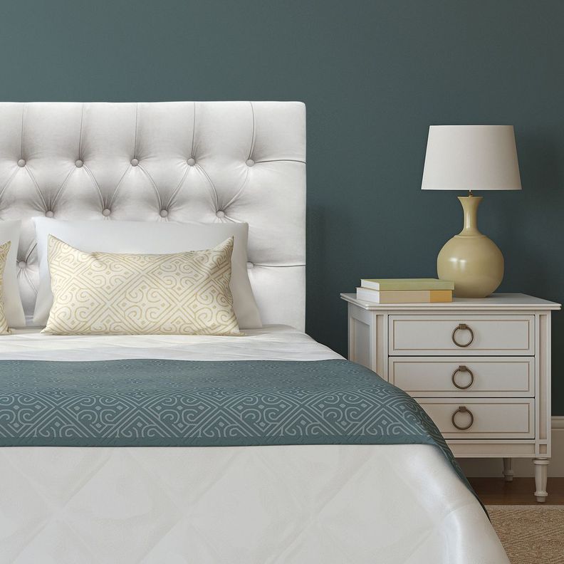 Respaldo de Cama Capitoné Premium Felpa Marfíl 2 Plazas-0