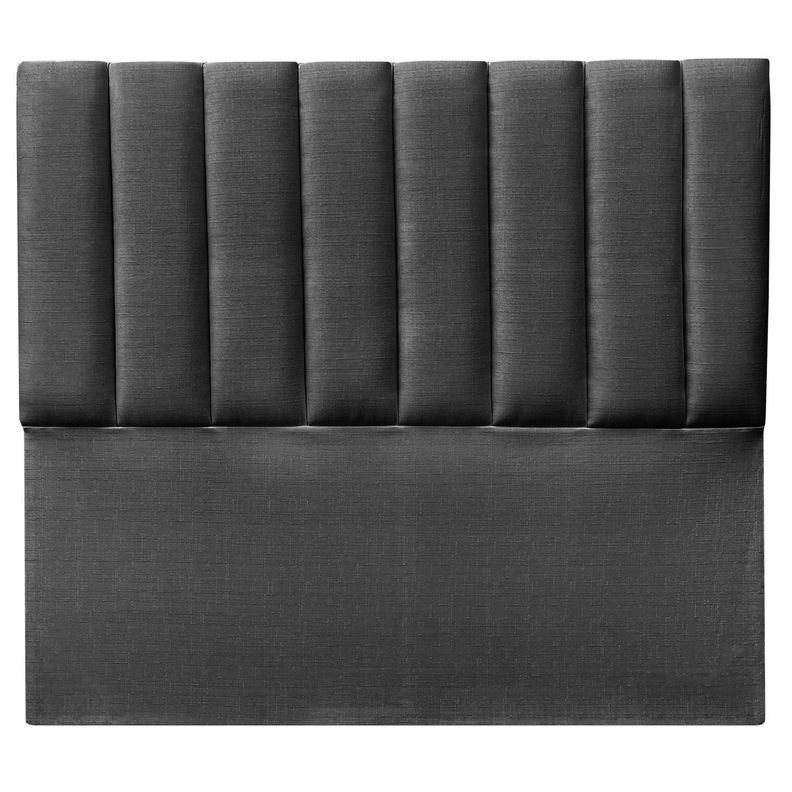 Respaldo Tubular Vertical Lino Grafito - 1.5 Plazas-0