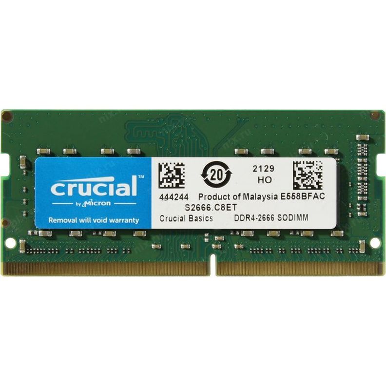 Memoria RAM Crucial Basics de 16GB (DDR4, 2666MHz, SO-DIMM, CL19