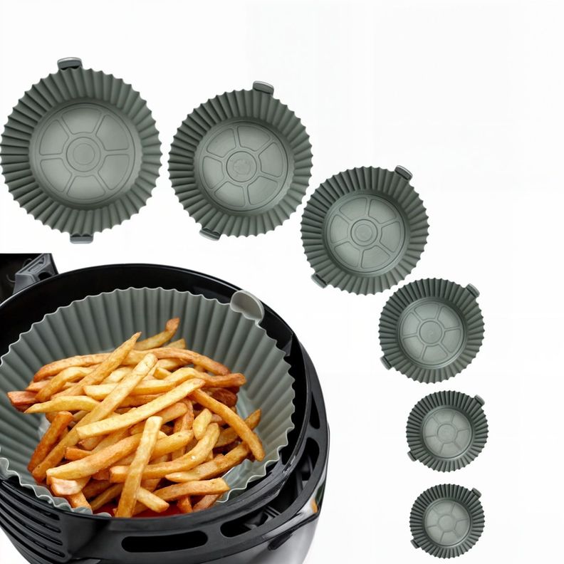 6 Forro silicona para airfryer para freidora silicona redondo-0