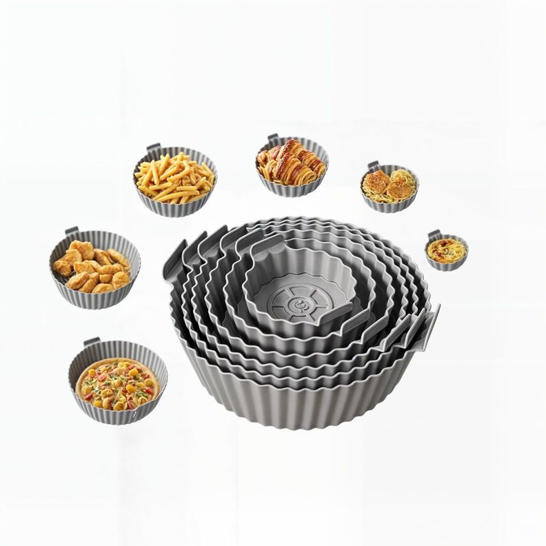 6 Forro silicona para airfryer para freidora silicona redondo-1
