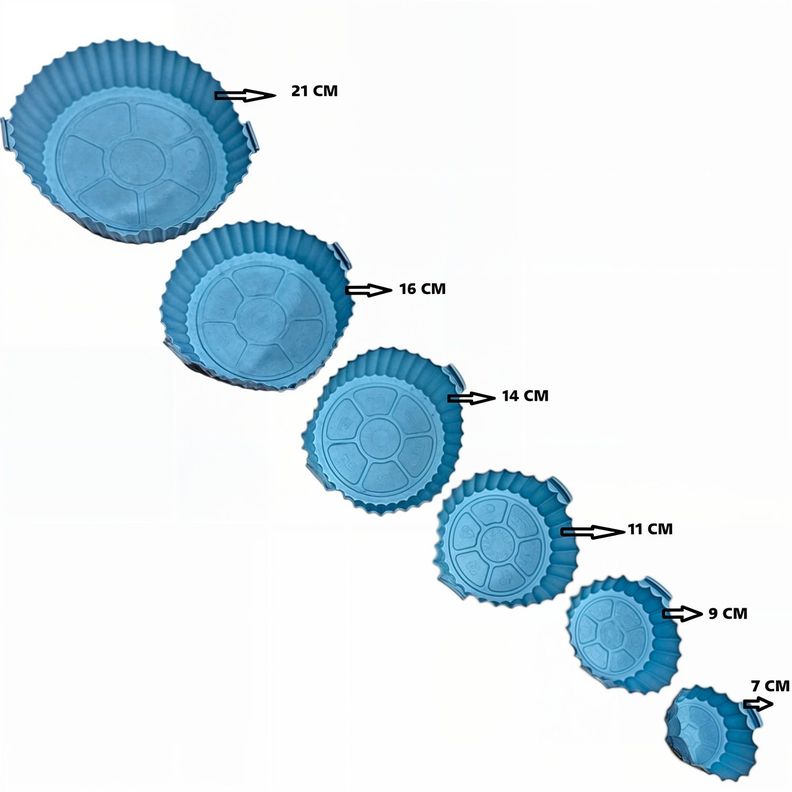 6 Forro silicona para airfryer para freidora silicona redondo-3