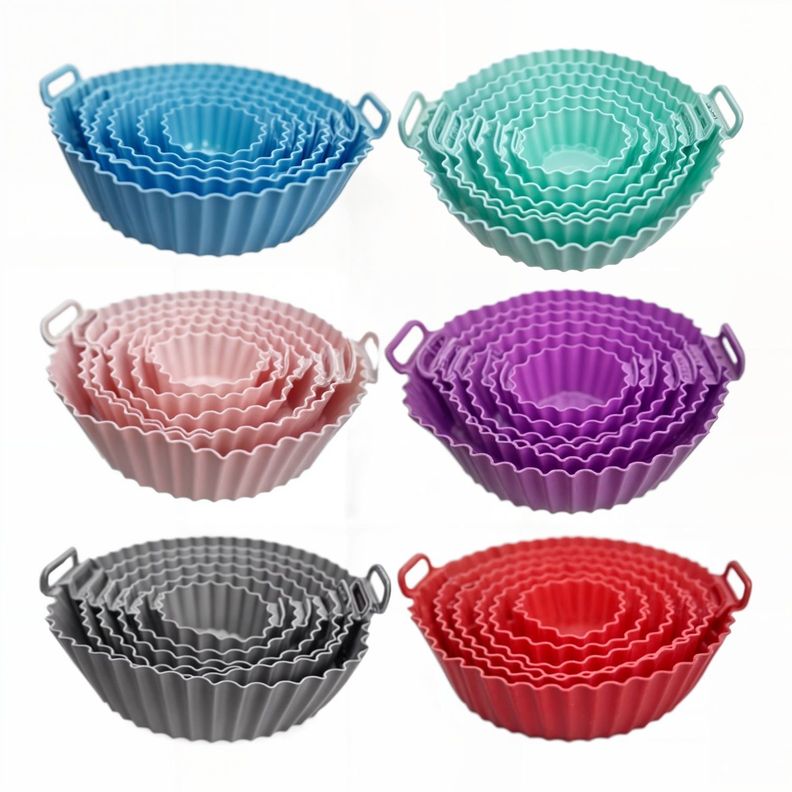 6 Forro silicona para airfryer para freidora silicona redondo-4