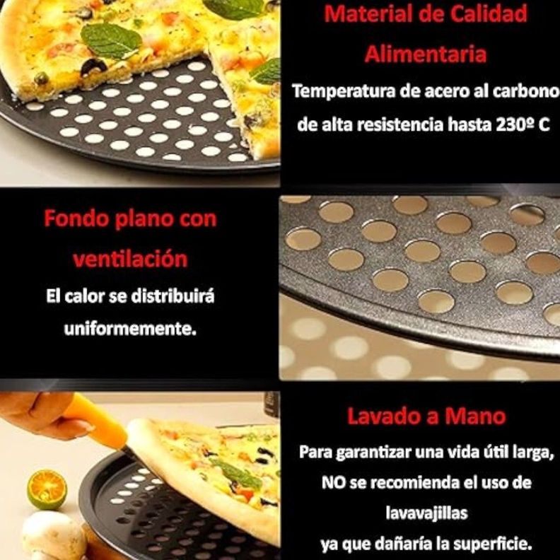 MOLDE PIZZA BANDEJA PIZZA PARA HORNO 30 CM -5
