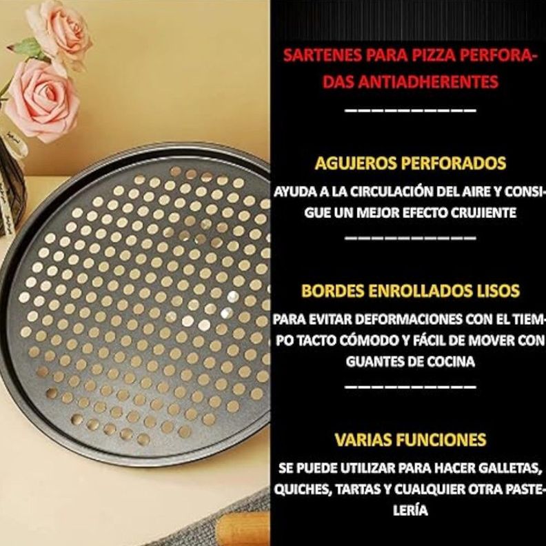 MOLDE PIZZA BANDEJA PIZZA PARA HORNO 30 CM -7