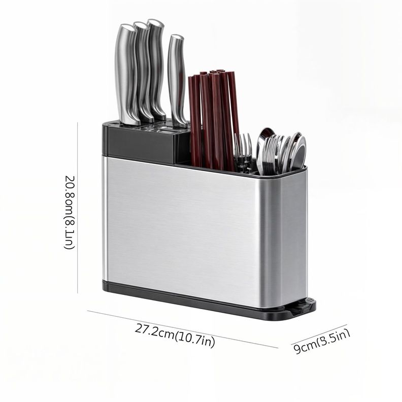 Porta cubiertos porta cuchillo escurridor cubiertos acero inox-1