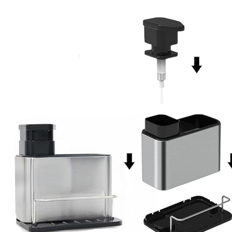Dispensador de jabón lavalozas dispensador acero inox -2