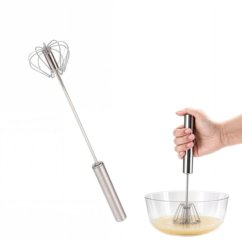 Batidor manual espumador manual de leche acero inox-0