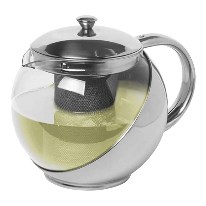 tetera acero inoxidable  tetera te tetera infusion vidrio 750ml-0