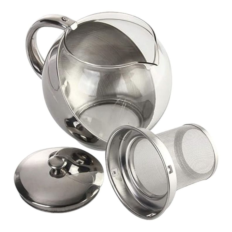 tetera acero inoxidable  tetera te tetera infusion vidrio 750ml-1