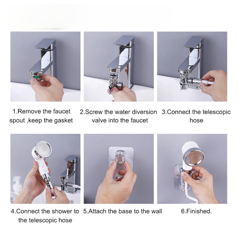 Ducha árabe grifo universal grifo extensor ducha bidet -4