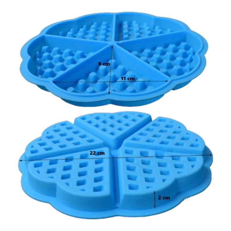 Molde silicona para airfryer freidora redondo wafles-3