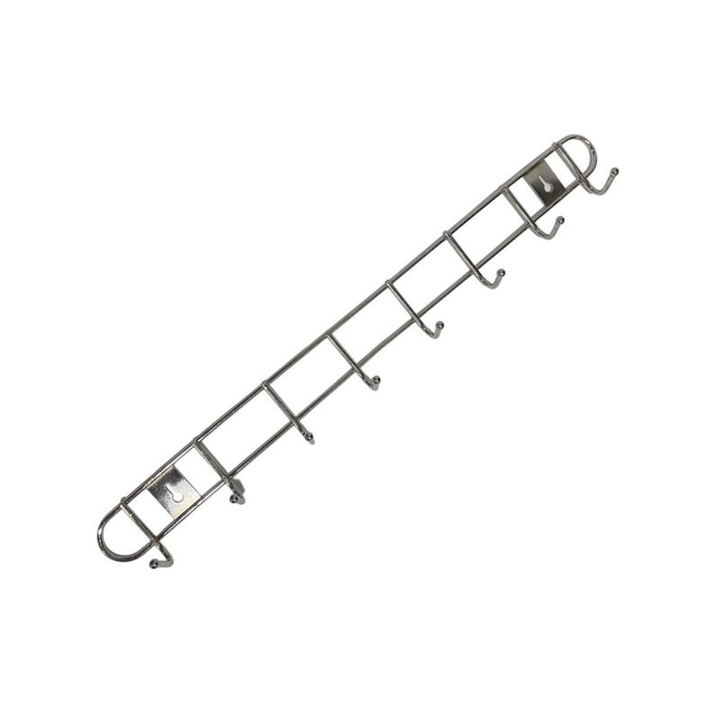 Colgador perchero aluminio de pared para toalla ropa 08-0