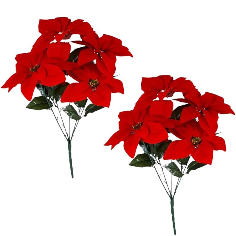 10 flores navideñas adornos navideños decoración navidad-0