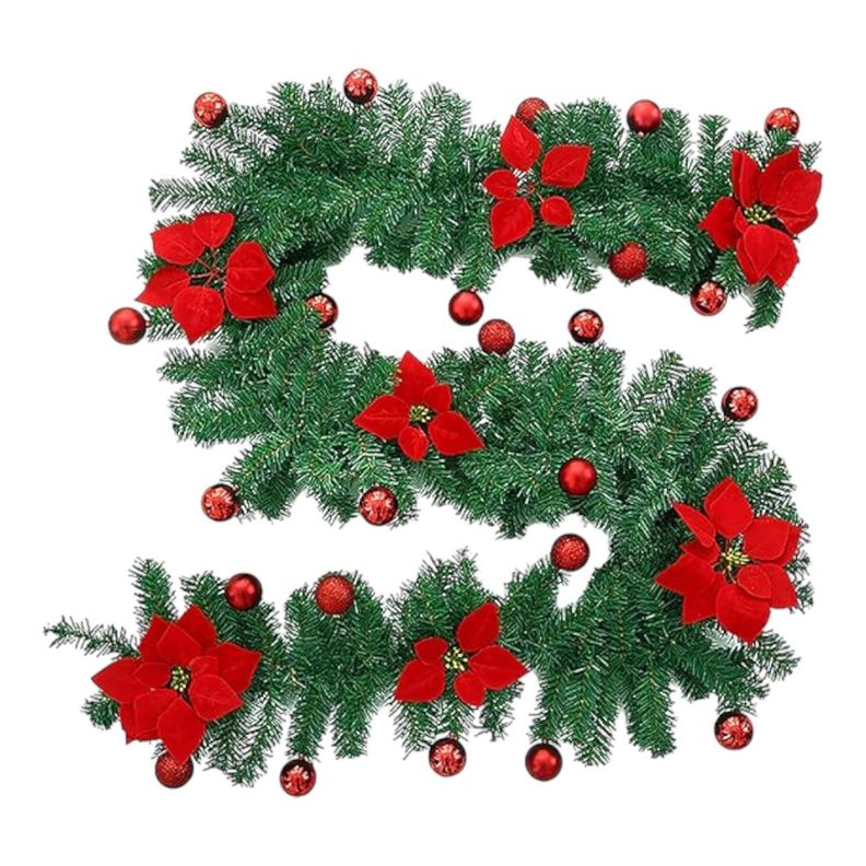 10 flores navideñas adornos navideños decoración navidad-4