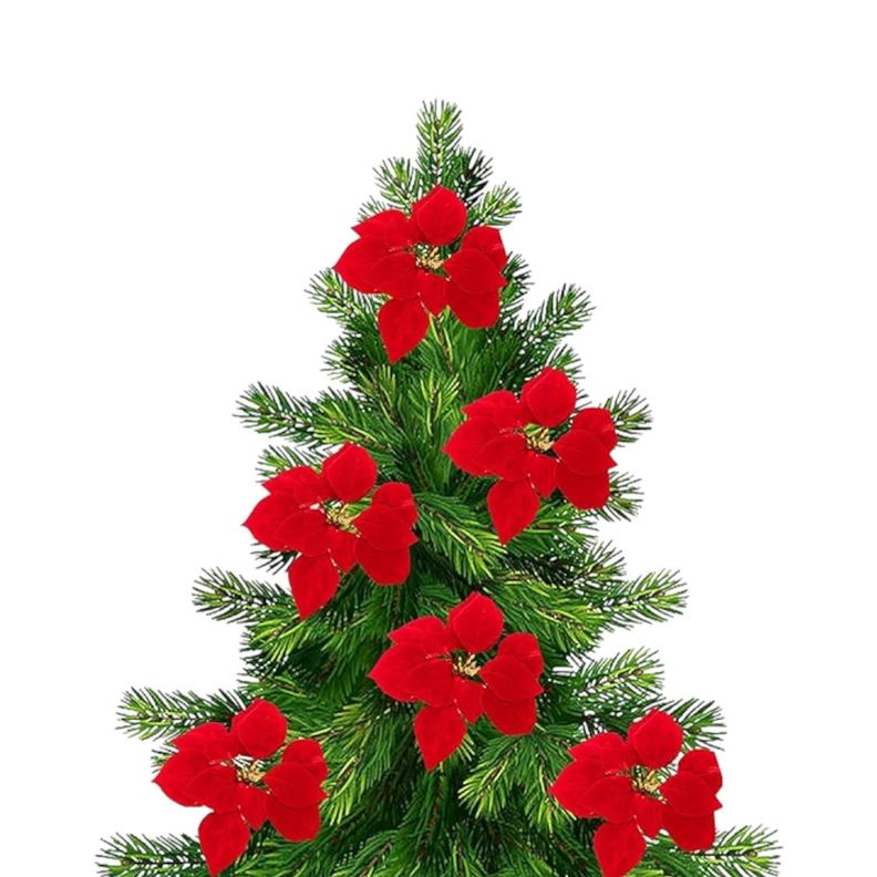 10 flores navideñas adornos navideños decoración navidad-6
