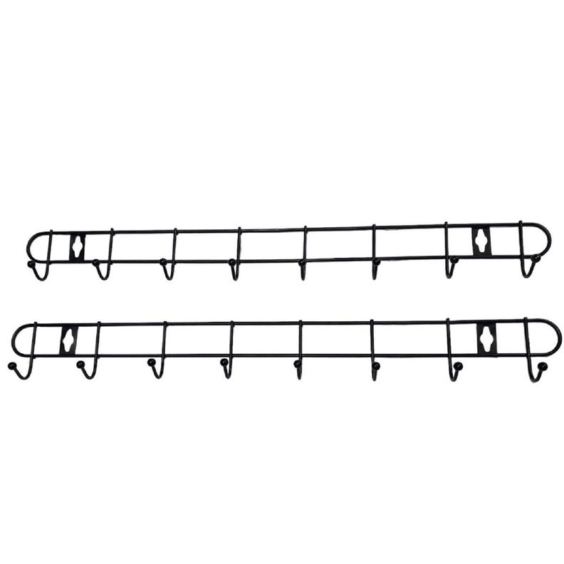 2 colgador perchero aluminio de pared para toalla ropa-0