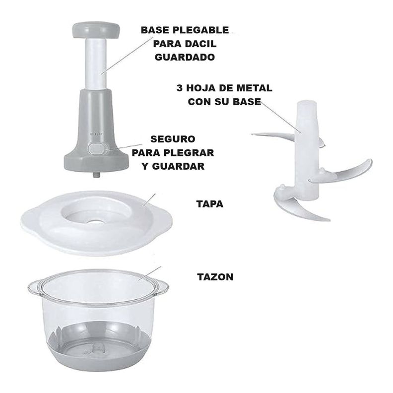 PICADOR DE VERDURAS MANUAL CORTADOR DE CEBOLLA 2 LITROS-2