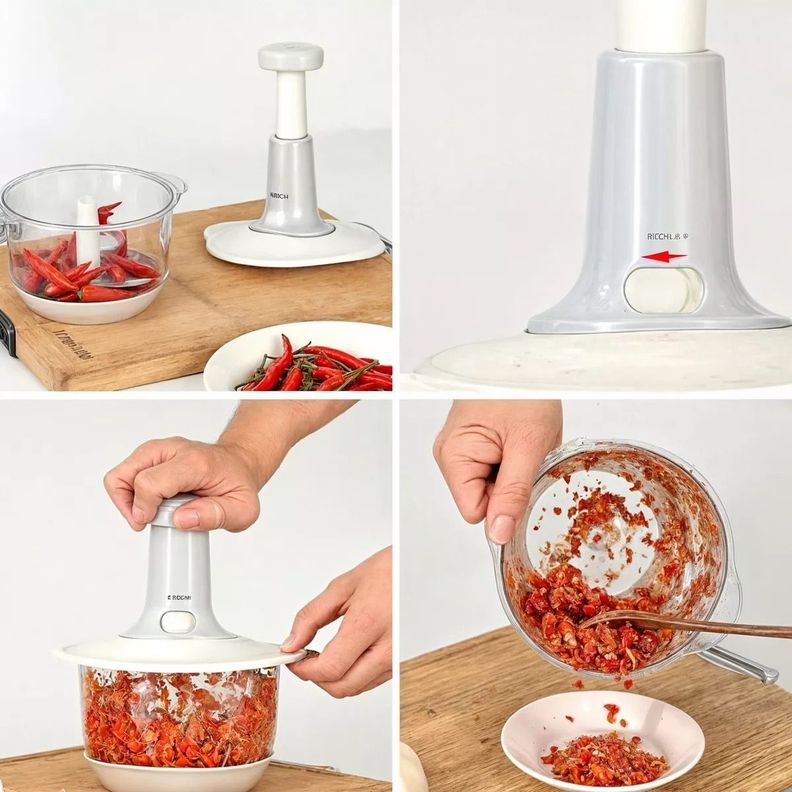 PICADOR DE VERDURAS MANUAL CORTADOR DE CEBOLLA 2 LITROS-5