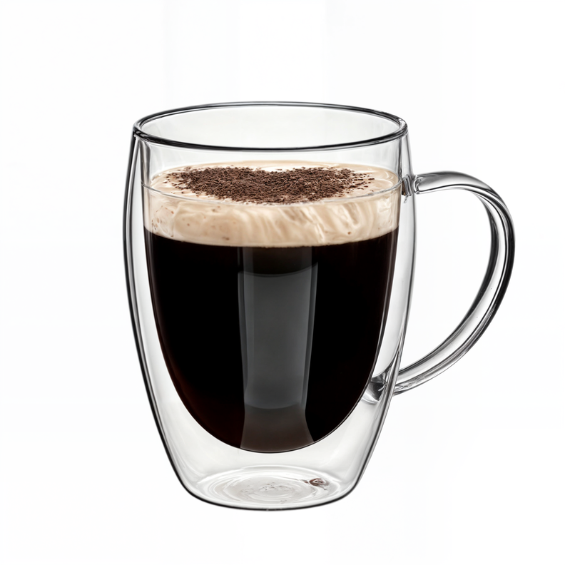 TAZAS DOBLE VIDRIO TAZA CAFE ESPRESSO TAZA DOBLE FONDO 300ML-0