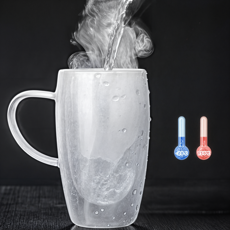 TAZAS DOBLE VIDRIO TAZA CAFE ESPRESSO TAZA DOBLE FONDO 300ML-2