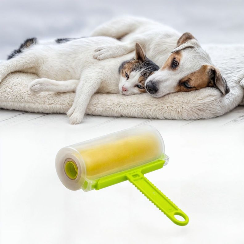 Rodillo quita pelusas saca pelos mascotas lavable silicona-4