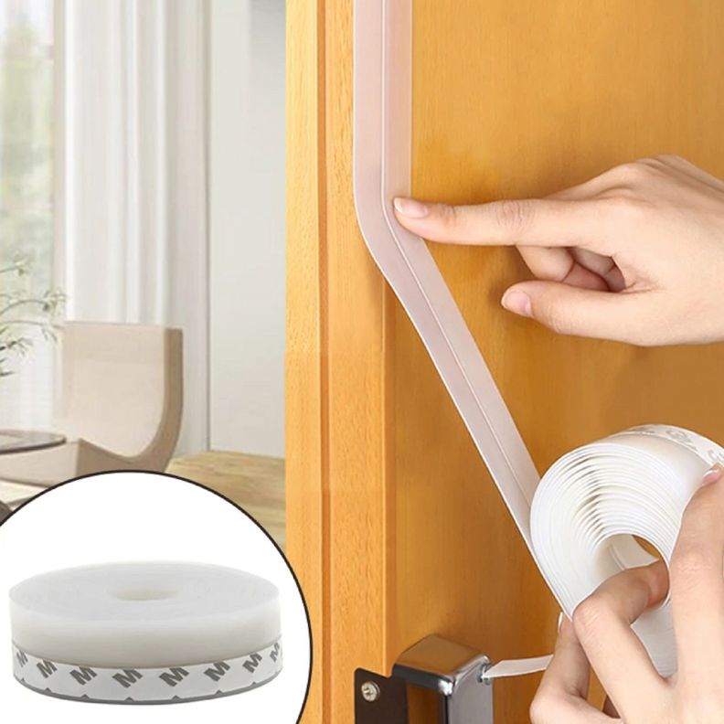 4 cinta aislante silicona para puertas ventanas ducha rollos cinta de aislar -3