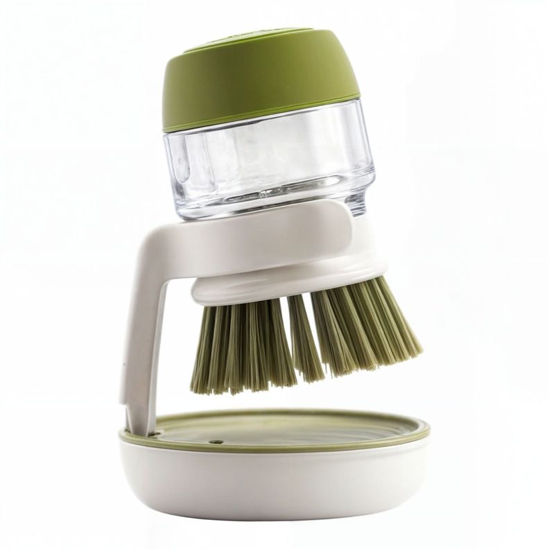 CEPILLO DISPENSADOR DE JABON LIQUIDO CEPILLO LIMPIEZA MULTIUSO-0
