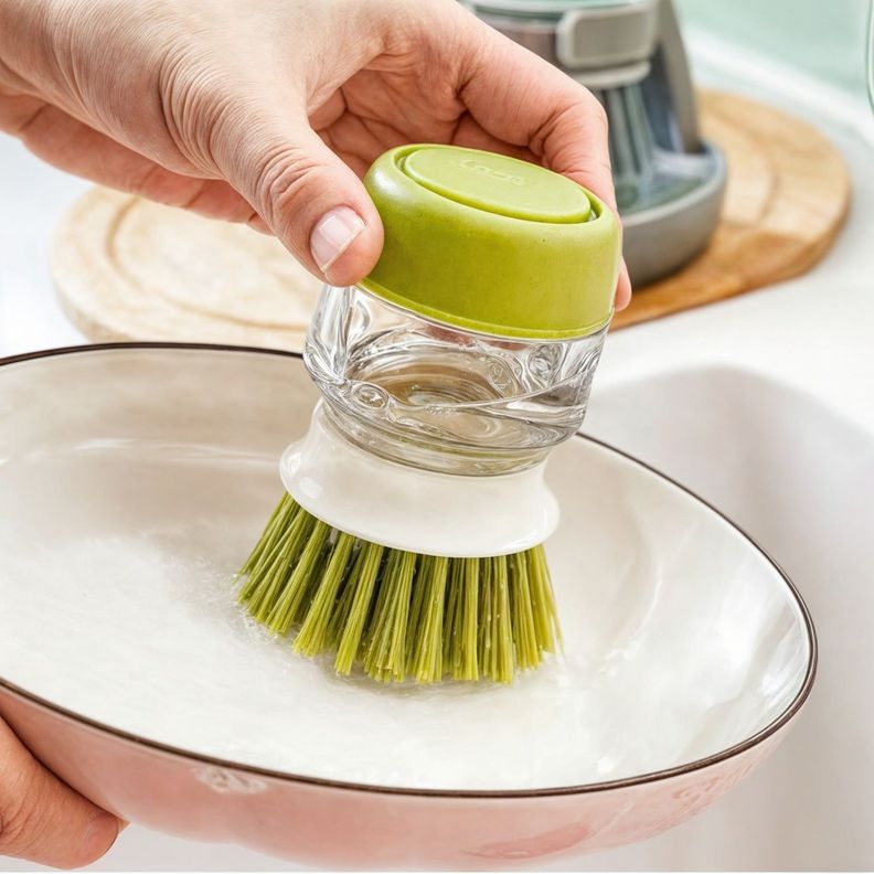 CEPILLO DISPENSADOR DE JABON LIQUIDO CEPILLO LIMPIEZA MULTIUSO-2