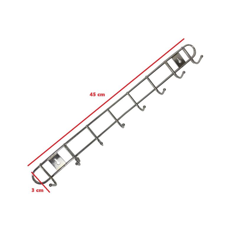 2 colgador perchero aluminio de pared para toalla ropa 08-1