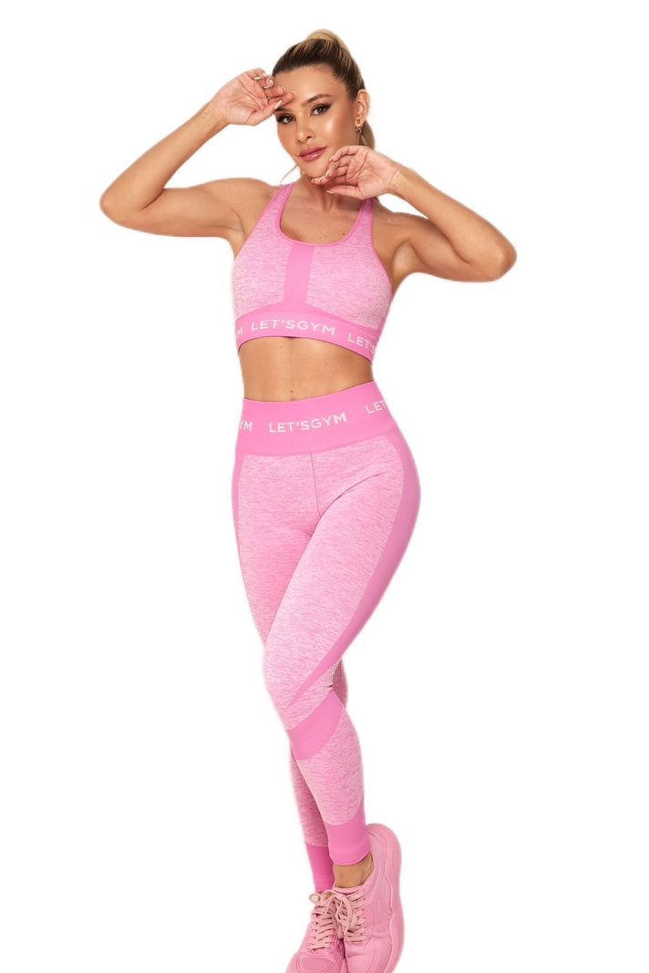 Conjunto Deportivo  Seamless Melange Letsgym-0