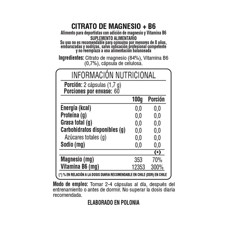 Citrato de Magnesio + B6 (120 Capsulas Vegetales) - 7Nutrition-3