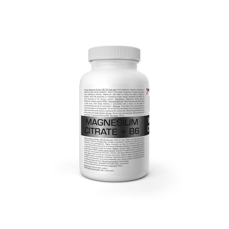 Citrato de Magnesio + B6 (120 Capsulas Vegetales) - 7Nutrition-1