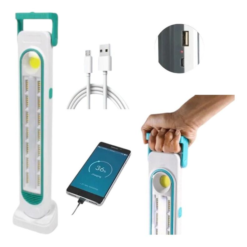 Lámpara LED Solar Emergencia Recargable Usb Portátil 200w-1