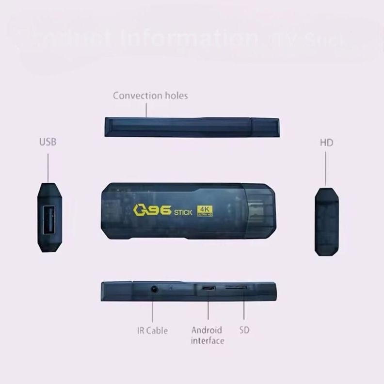 Tv Stick Android HDMI TvQ96 Ultra HD 4K  Wifi 5G-1