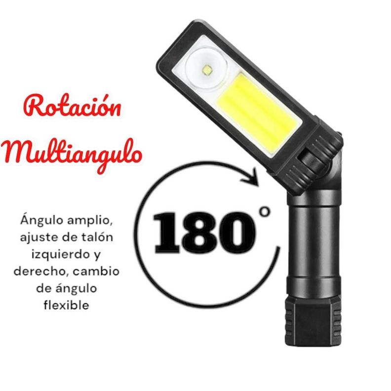 Linterna Led Portátil Recargable Reclinable Magnética 2 En 1 5306-3
