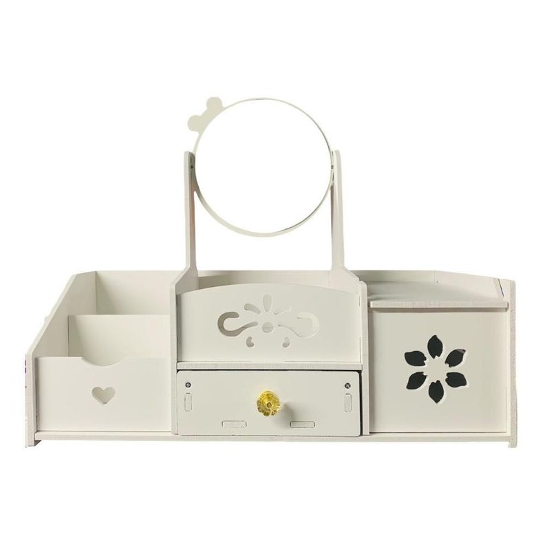 Organizador Maquillaje Joyas Con Espejo Multiuso-0