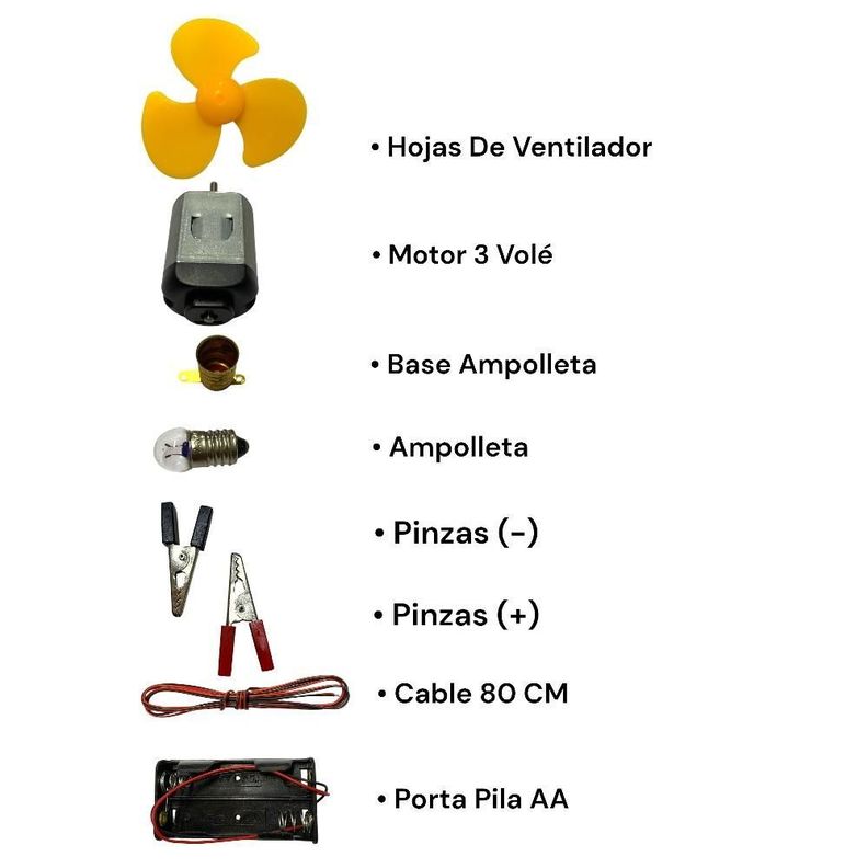 Circuito Electrico Escolar 9 Pcs Manualidades Aprendizaje -1