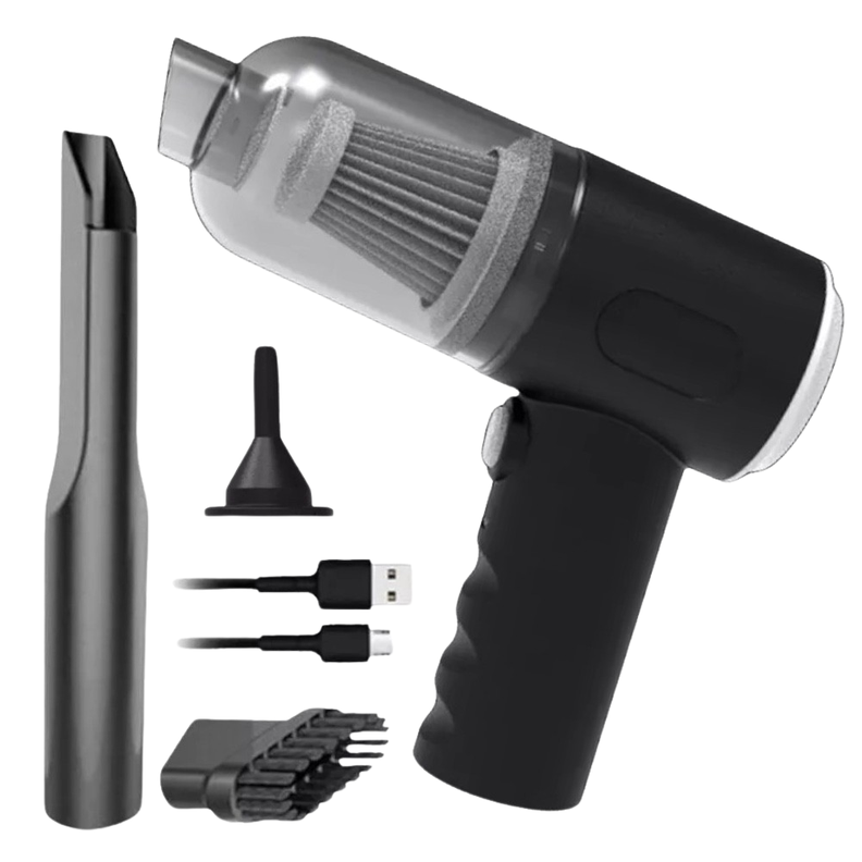 Aspiradora 120w Pistola Portátil Inalámbrica Auto Hogar USB-0