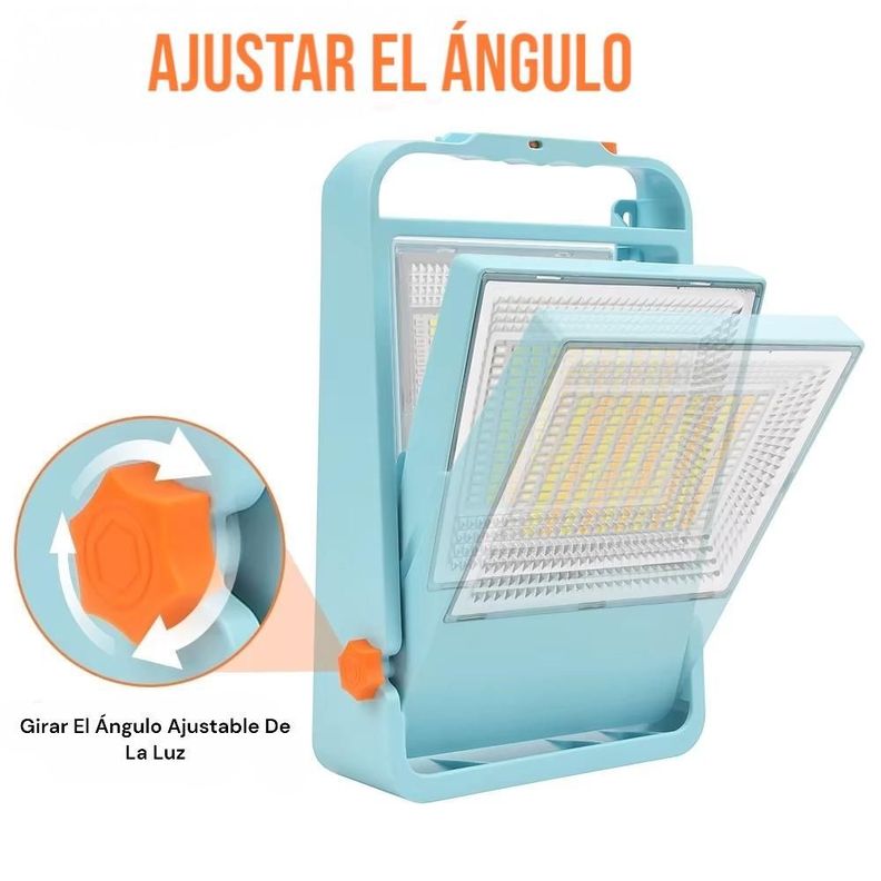 Lampara Reflector Con Panel Solar + Control -2
