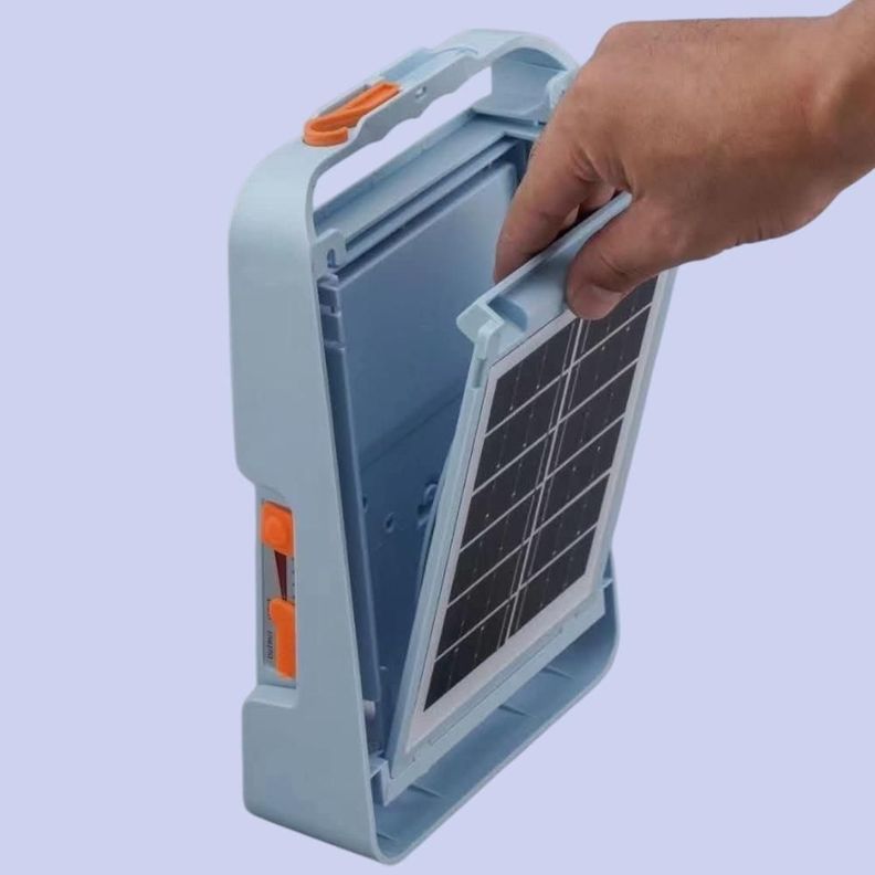 Lampara Reflector Con Panel Solar + Control -4