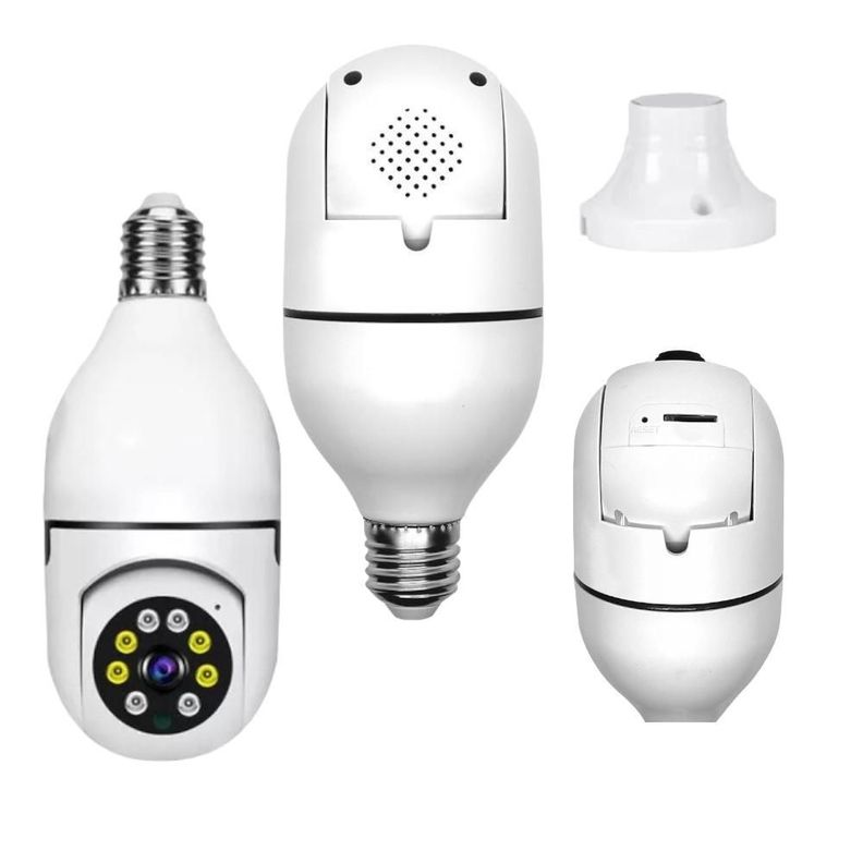 Cámara De Seguridad Wifi Vision Nocturna 360° Hd Soquete-3