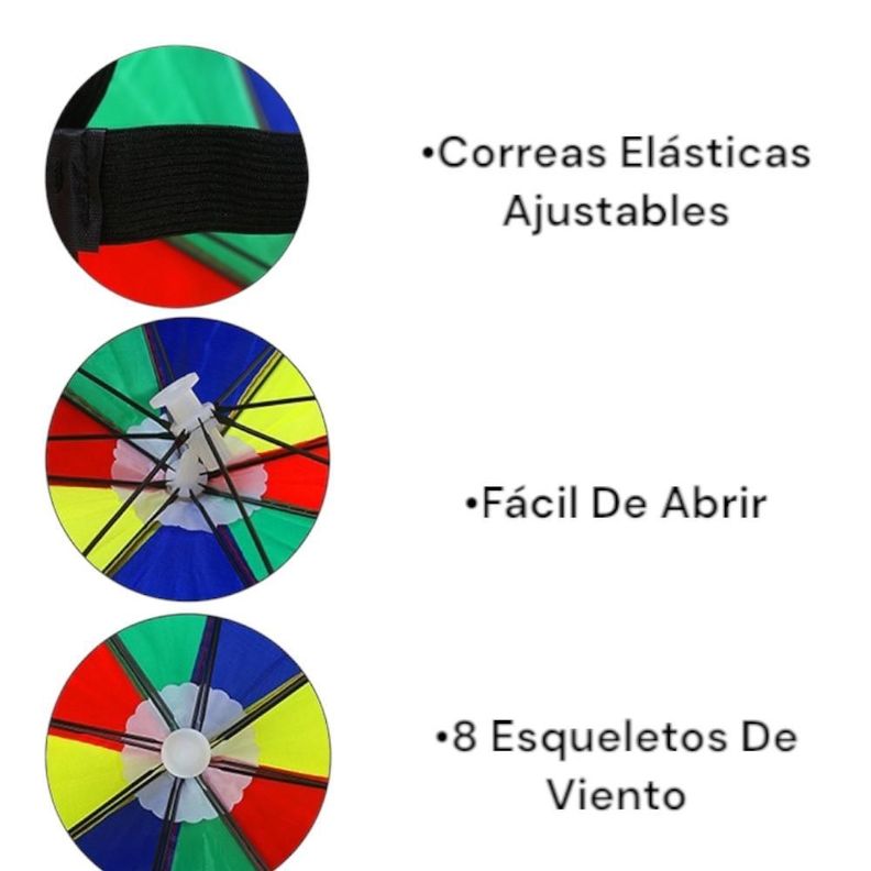 Sombrero Sombrilla Plegable X2 Uv Aire Libre -2