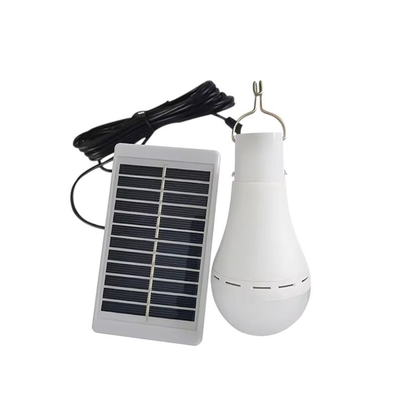 Ampolleta Led Recargable Usb Impermeable + Panel Solar-0