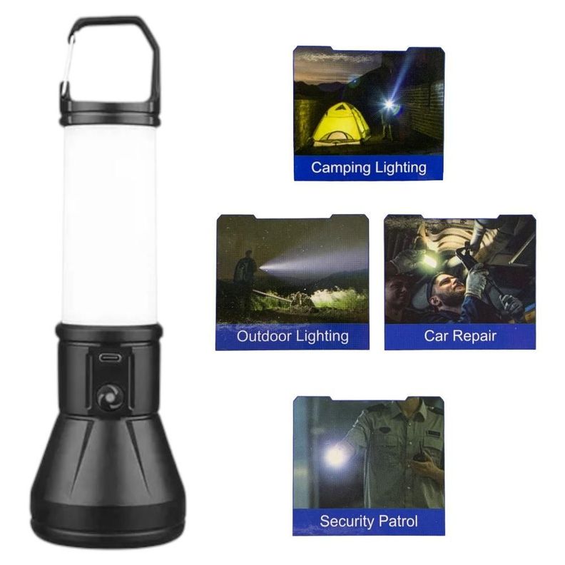 Linterna Led 1w Táctica Lámpara Recargable Usb Gancho-4