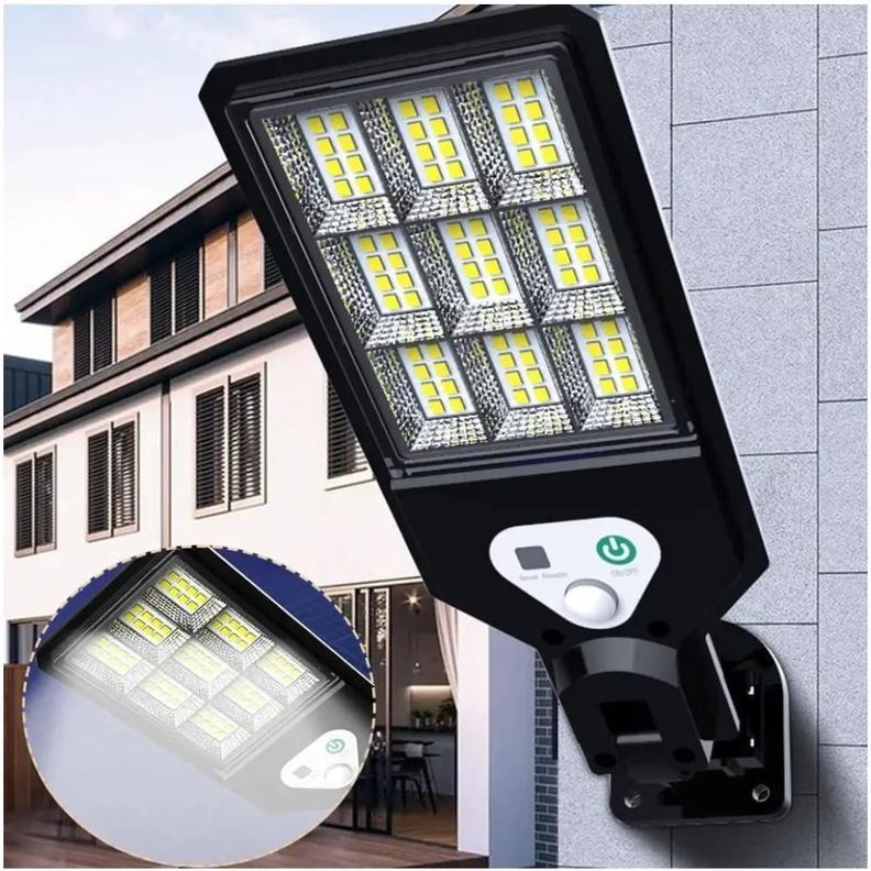 Foco Solar Exterior 72 Led Sensor De Movimiento Pared-1